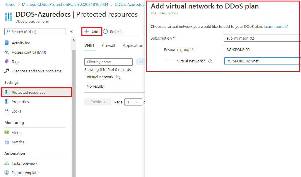 Azure DDOS Protecion